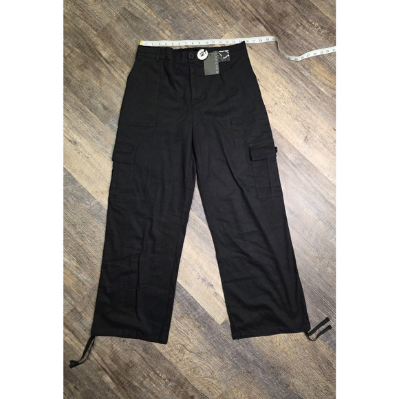 Lepunuo Pants - New Lepunuo Womens Black Cargo Pants Wide Leg Parachute Trousers Size XXL NWT